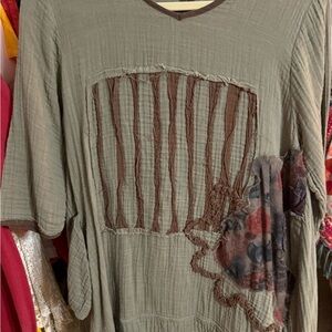 Chic Olive and Brown Women's Tunic